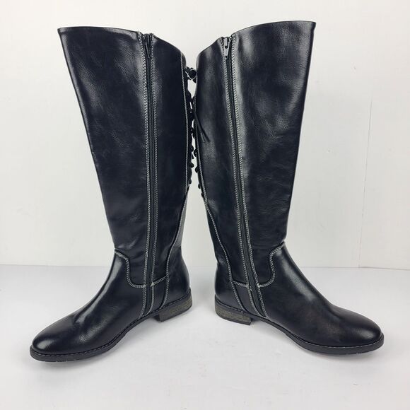 Sofft Eurosoft Selden Lace up Tall Knee high Boot Faux Leather Black 7M - Picture 11 of 13